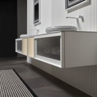 Модульный комплект подвесной Antonio Lupi Bemade с тумбами и базой под раковину схема 2