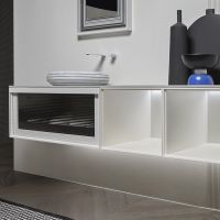 Модульный комплект подвесной Antonio Lupi Bemade с тумбами и базой под раковину схема 5