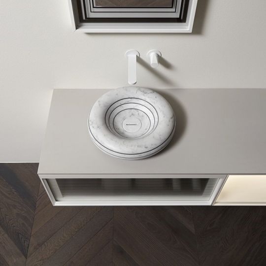 Модульный комплект подвесной Antonio Lupi Bemade с тумбами и базой под раковину схема 9