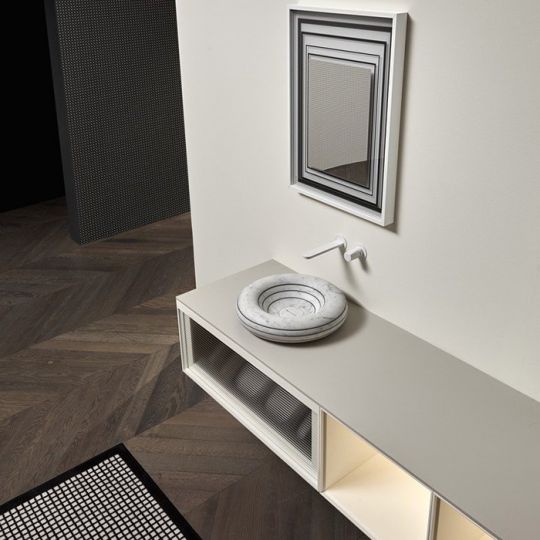 Модульный комплект подвесной Antonio Lupi Bemade с тумбами и базой под раковину схема 11