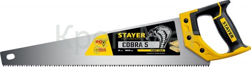 STAYER Cobra 5, 450 мм, ножовка по дереву, Professional (1506-45)