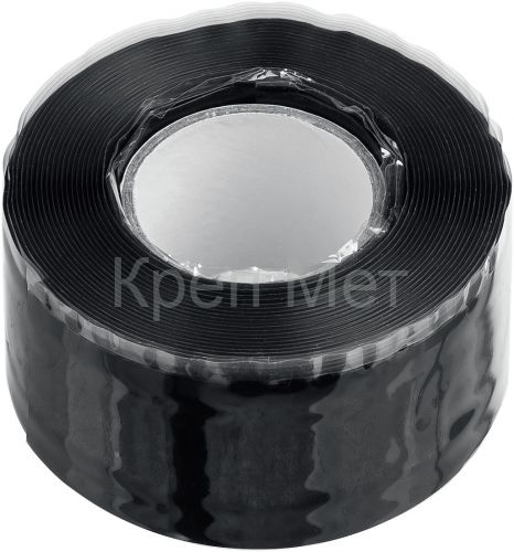 ЗУБР СПАСАТЕЛЬ 25 мм х 3 м, 12 Атм, 30 000 В, черная, силикон, самослипающаяся аварийно-ремонтная изолента, Профессионал (12381-2)