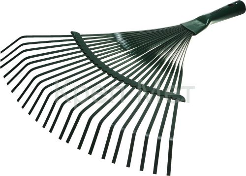GRINDA GR-41, 22 плоских зубца, размеры 410 х 40 х 400 мм, стальная рабочая часть, без черенка, веерные грабли (421877)