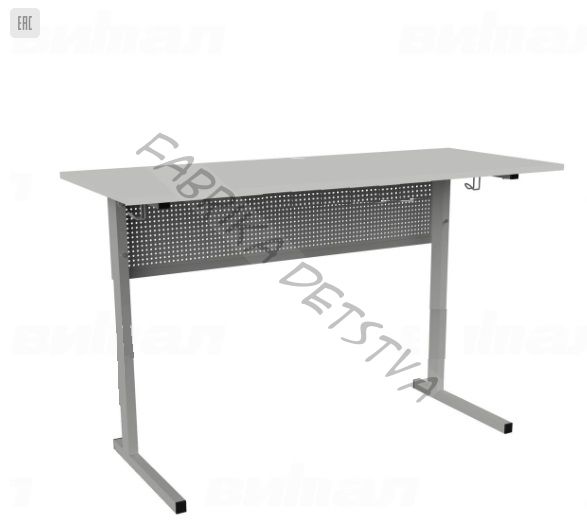 Стол ученический 2-местный нерегулируемый (Мод-ПЭ) на прямоугольной трубе