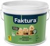 Краска для Деревянных Фасадов Faktura 9л Биозащитная, Акриловая с Воском, Белая / Фактура