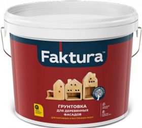 Грунтовка для Деревянных Фасадов Faktura 2.7л Антисептическая без Запаха Акриловая для Внутренних и Наружных Работ / Фактура