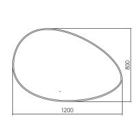 Зеркало ABBER Kontur AG6301SCL-1.2 с подсветкой, бесконтактный выключатель, диммер схема 2 Зеркало ABBER Kontur AG6301SCL-1.2 с подсветкой, бесконтактный выключатель, диммер схема 2