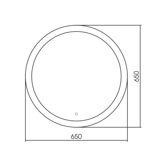 Зеркало ABBER Mond AG6202S-0.65 с подсветкой, сенсорный выключатель, диммер схема 2