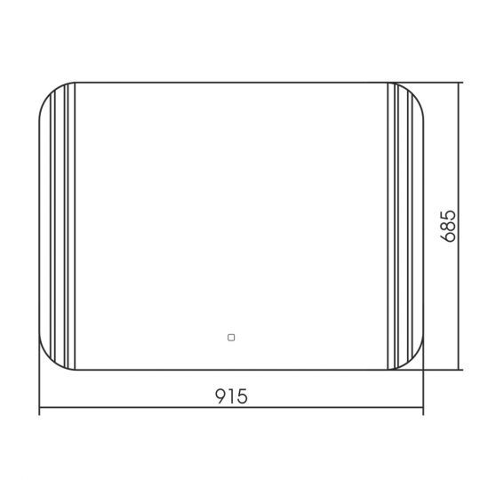 Зеркало ABBER See AG6101S с подсветкой, сенсорный выключатель, диммер схема 2
