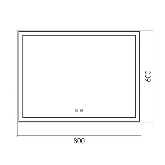 Зеркало ABBER See AG6104SP с подсветкой, сенсорный выключатель, диммер, датчик присутствия схема 2