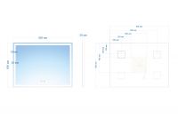 Зеркало ABBER See AG6104SP с подсветкой, сенсорный выключатель, диммер, датчик присутствия схема 3