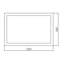 Зеркало ABBER See AG6107SXL-1.2 с подсветкой, сенсорный выключатель, диммер схема 2