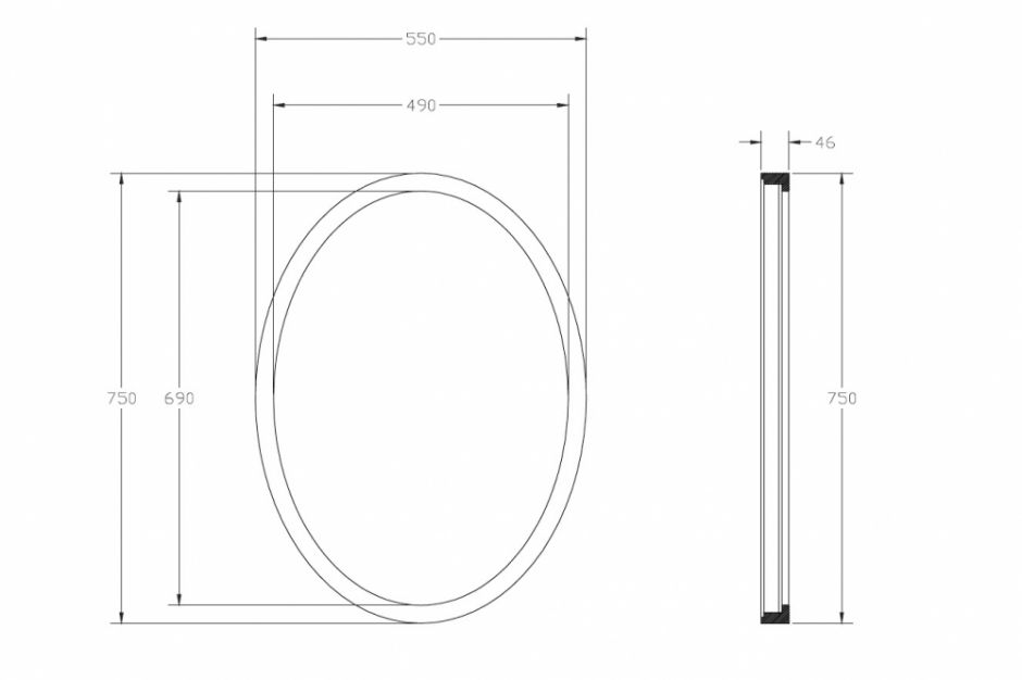 Зеркало для ванной ABBER Stein AS6610R с подсветкой, красное ФОТО