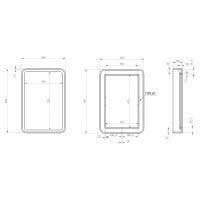 Зеркало для ванной ABBER Kristall AT6701Opal с подсветкой схема 2
