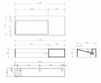 Тумба с раковиной ABBER Stein AS2640-1.2 R подвесная, белая матовая схема 2