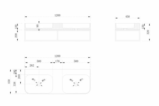Консоль с раковиной ABBER Stein AS2646 подвесная, белая матовая схема 2 Консоль с раковиной ABBER Stein AS2646 подвесная, белая матовая схема 2