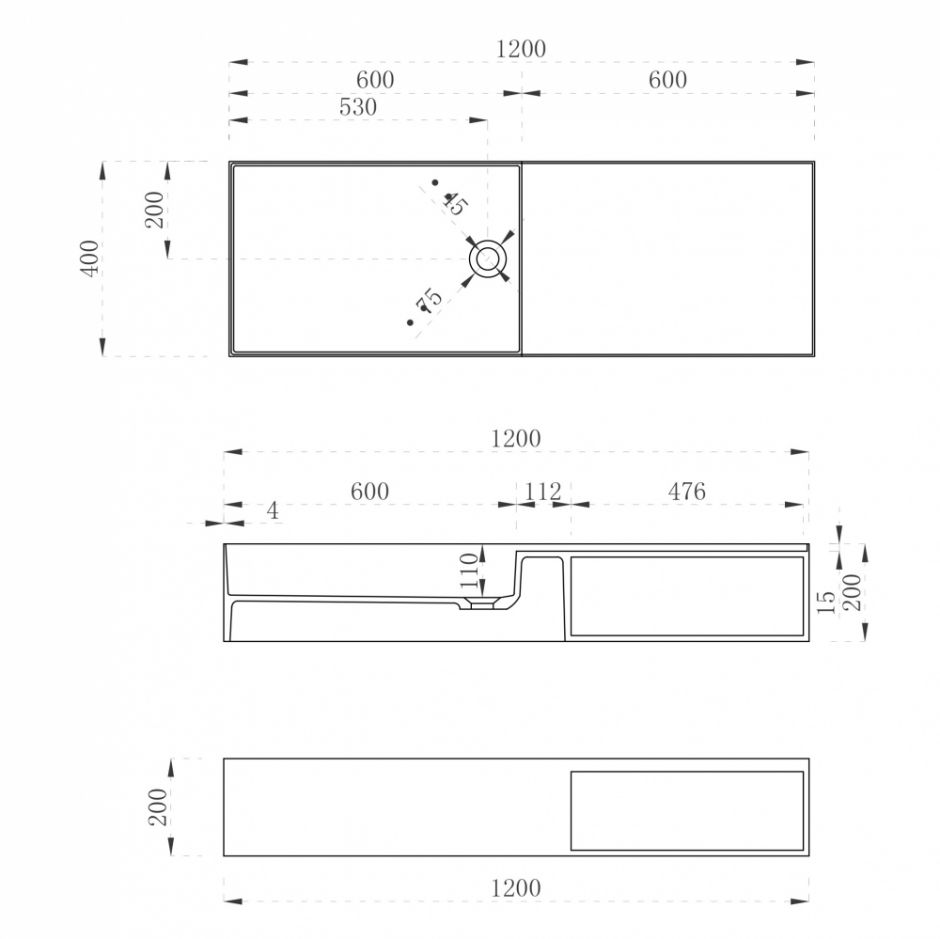 Тумба с раковиной ABBER Stein AS2649-1.2 подвесная, белая матовая ФОТО