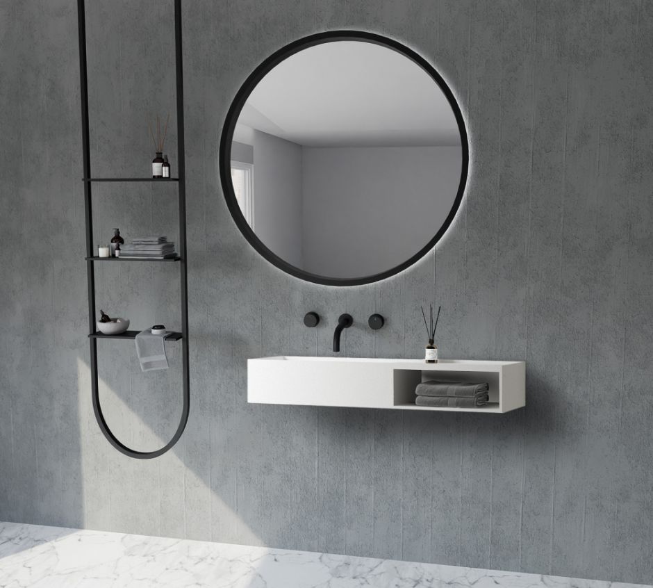 Тумба с раковиной ABBER Stein AS2649-1.2 подвесная, белая матовая ФОТО