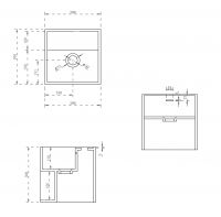 Тумба с раковиной ABBER Stein AS2639 подвесная, белая матовая схема 2