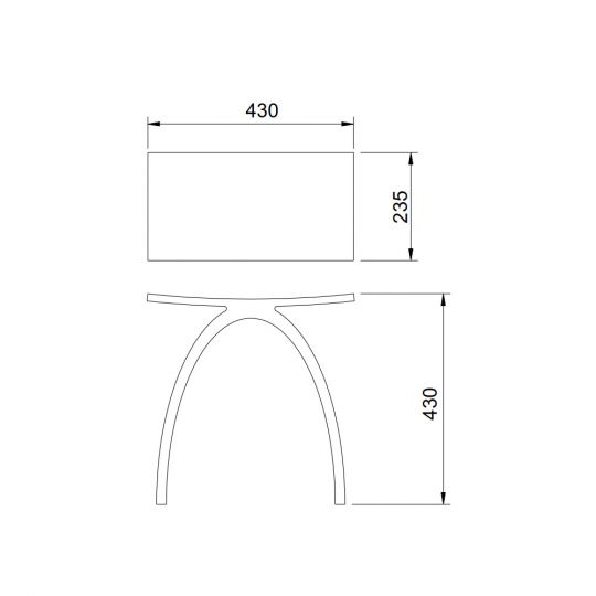 Стульчик для ванной прозрачный ABBER Kristall AT1739Onyx черный схема 2