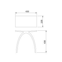 Стульчик для ванной прозрачный ABBER Kristall AT1739Opal коричневый схема 2