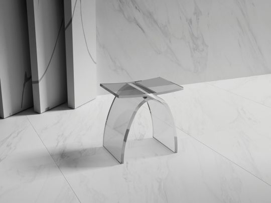 Стульчик для ванной прозрачный ABBER Kristall AT1739Perle схема 3