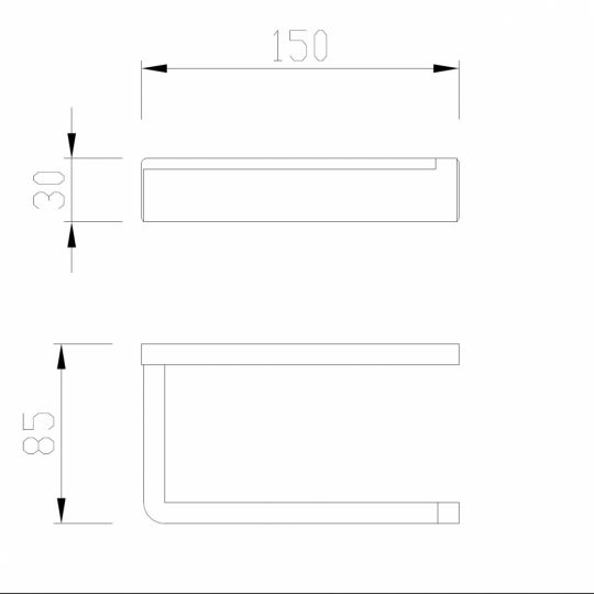 Бумагодержатель ABBER Westen AA1731 хром схема 2