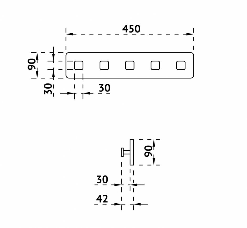 Вешалка ABBER Stein AS1650MB черная матовая ФОТО