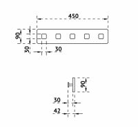 Вешалка ABBER Stein AS1650MB черная матовая схема 2 Вешалка ABBER Stein AS1650MB черная матовая схема 2