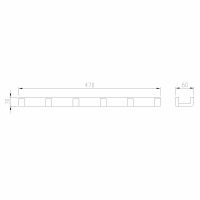 Вешалка на 6 крючков ABBER Westen AA1752B черная матовая схема 2