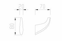 Крючок ABBER Nord AA1550B черный матовый схема 2