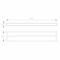 Полотенцедержатель двойной ABBER Westen AA1756G золото матовое схема 2