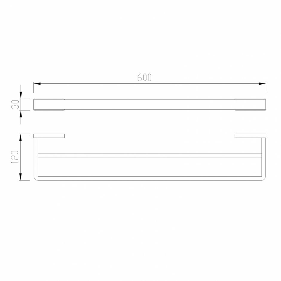 Полотенцедержатель двойной ABBER Westen AA1757B черный матовый ФОТО