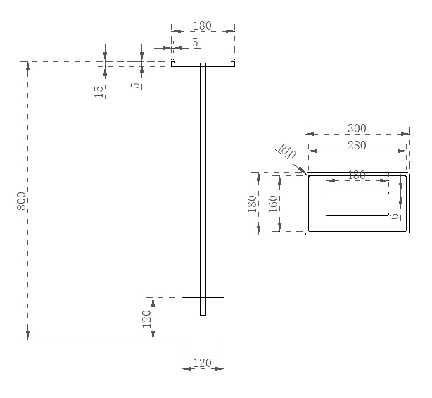 Стойка для ванной комнаты ABBER Stein AS1635MB черная матовая ФОТО