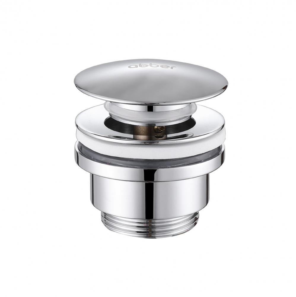 Донный клапан ABBER AF0011 без перелива, клик-клак, хром цена от 2 000 ₽ Фото Донный клапан ABBER AF0011 без перелива, клик-клак, хром