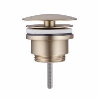 Донный клапан ABBER AF0012G без перелива, фиксированный, золото матовое схема 1