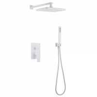 Душевая система ABBER Weiss Insel AF8018FW скрытого монтажа без излива, белый матовый схема 1