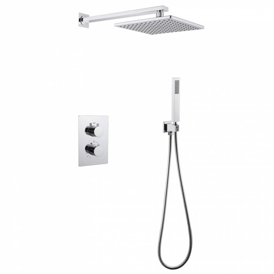 Изображение Душевая система ABBER Weiss Insel AF8051 скрытого монтажа без излива, термостат, хром