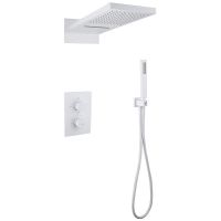 Душевая система ABBER Weiss Insel AF8052W скрытого монтажа без излива, термостат, белый схема 1