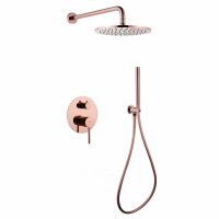 Душевая система ABBER Wasser Kreis AF8118RG скрытого монтажа без излива, розовое золото схема 1