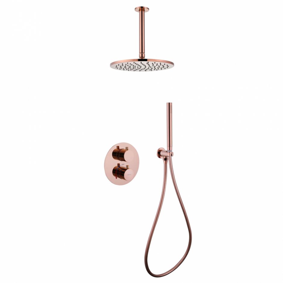 Изображение Душевая система ABBER Wasser Kreis AF8121RG скрытого монтажа без излива, розовое золото