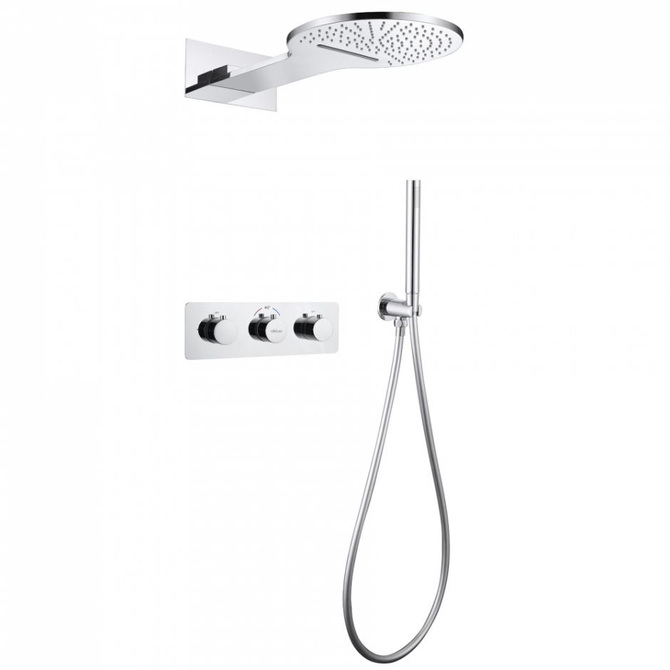 Душевая система ABBER Wasser Kreis AF8151 скрытого монтажа без излива, термостат, хром