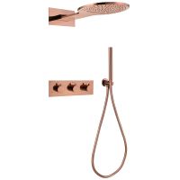 Душевая система ABBER Wasser Kreis AF8151RG скрытого монтажа без излива, термостат, розовое золото схема 1