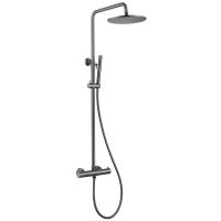 Душевая стойка ABBER Wasser Kreis AF8160NG с термостатом без излива, никель схема 1