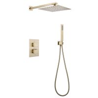 Душевая система ABBER Daheim AF8251G скрытого монтажа без излива, термостат, золото матовое схема 1