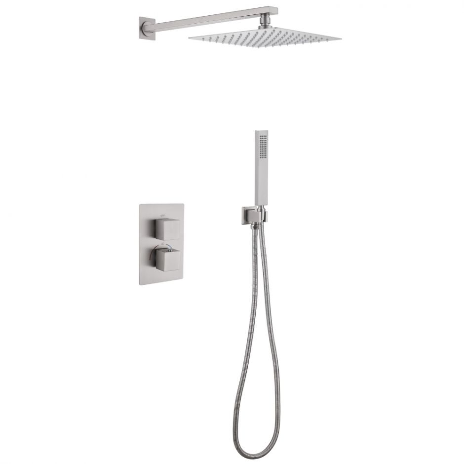 Изображение Душевая система ABBER Daheim AF8251SP скрытого монтажа без излива, термостат, сатин