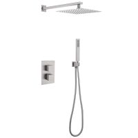 Душевая система ABBER Daheim AF8251SP скрытого монтажа без излива, термостат, сатин схема 1