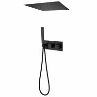 Душевая система ABBER Daheim AF8255B скрытого монтажа без излива, термостат, черная матовая схема 1