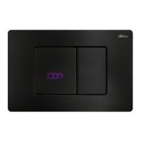 Кнопка смыва сенсорная ABBER AC0122SMB черная матовая схема 1