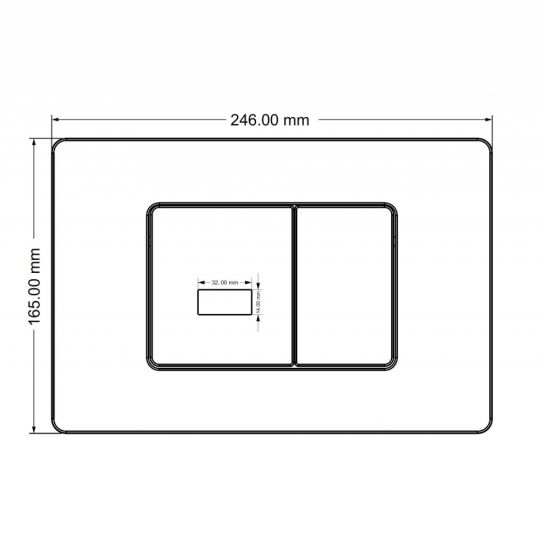 Кнопка смыва сенсорная ABBER AC0122SMB черная матовая схема 2